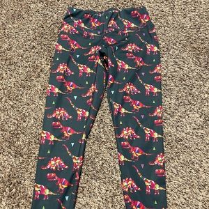 Shredly Jonesy Dinosaur print leggings, size small